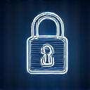 Icona di attrezzi da fabbro e una serratura riparata.